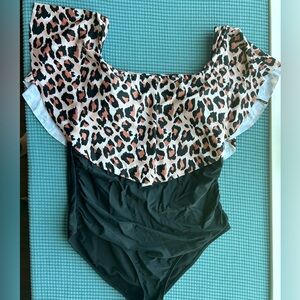 One piece bathing suit on or off shoulder